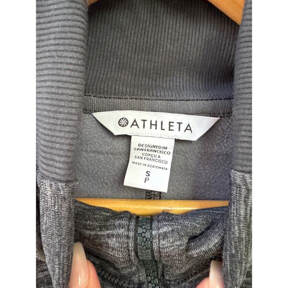 Athleta Grey Women's Altitude Pullover Sweatshirt Top Size Small Athleisure - Picture 3 of 7